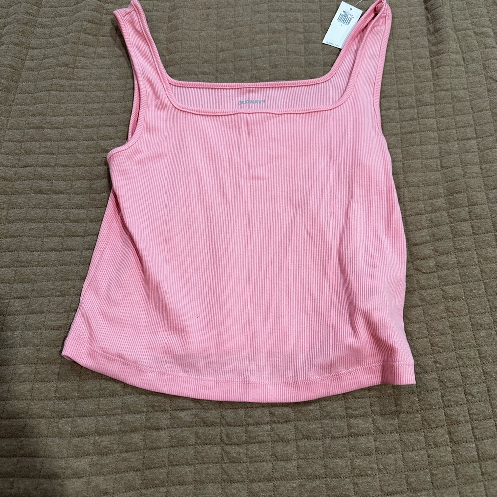 Old Navy Soft Pink Ribbed Tank Top